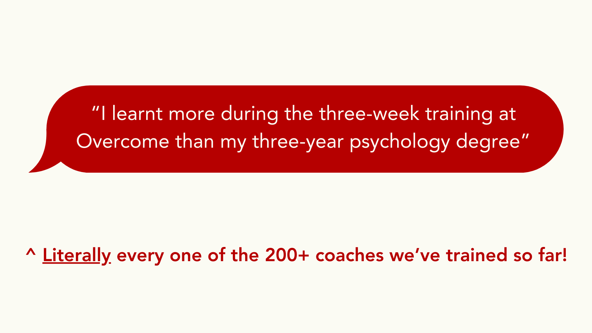 Three weeks more than three years results